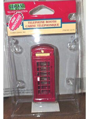 Lemax Village Collection Red Telephone Booth Decorative Figurine New In Package